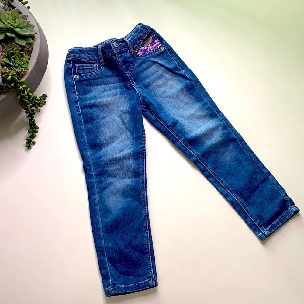 Sonoma Jean Jegging reversible sequin pocket girl size 5